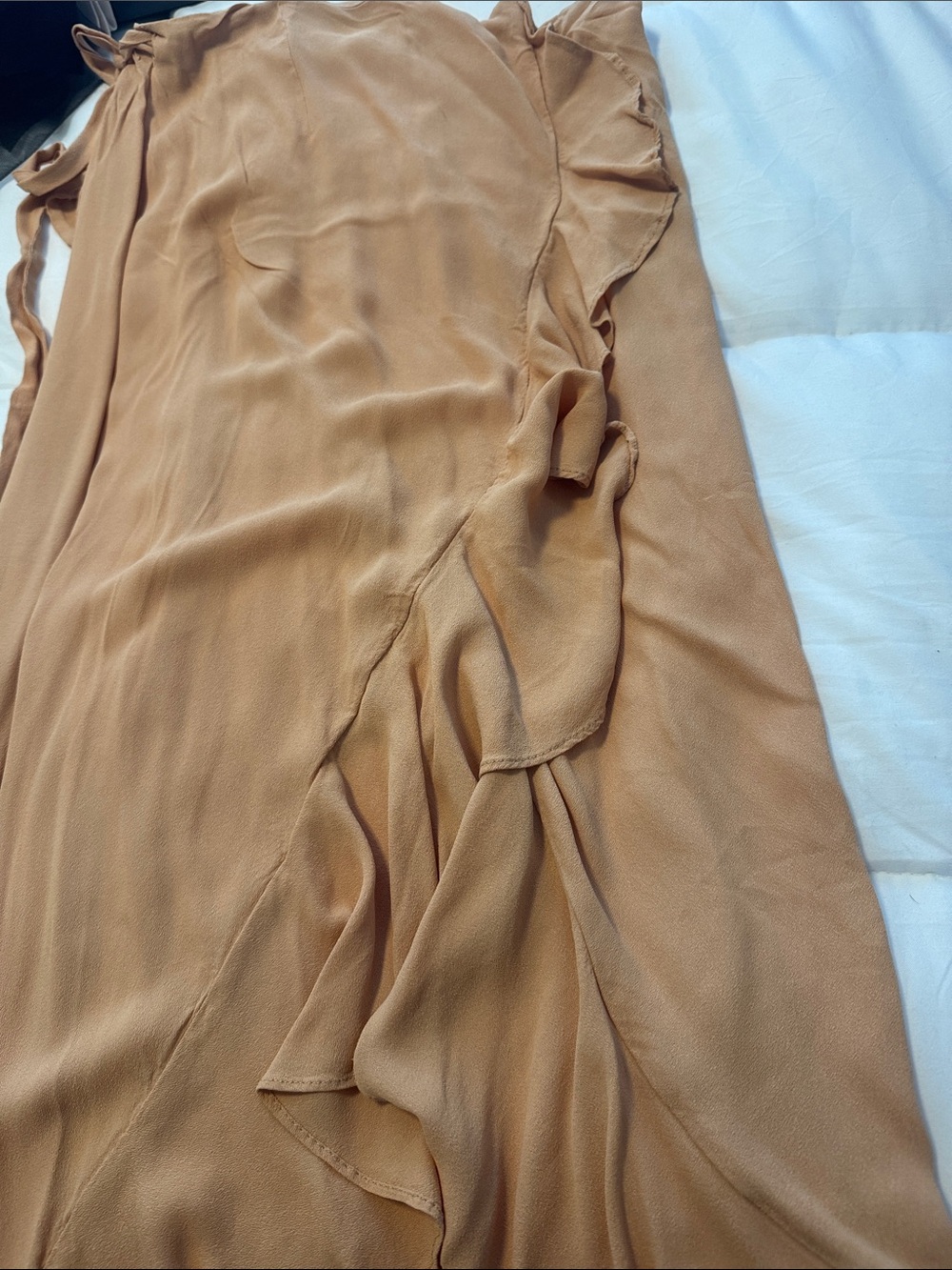 WeWoreWhat Peach High-Low Wrap Skirt